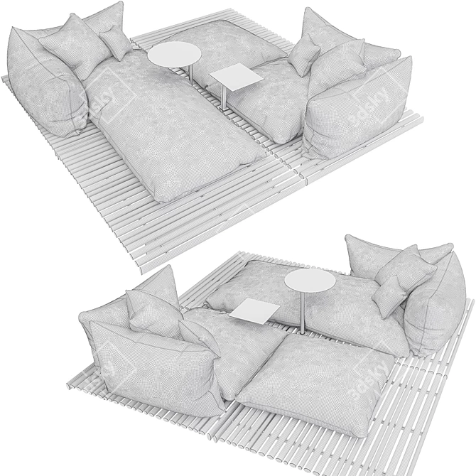 Apsara Outdoor Sofa: Stylish Elegance 3D model image 2