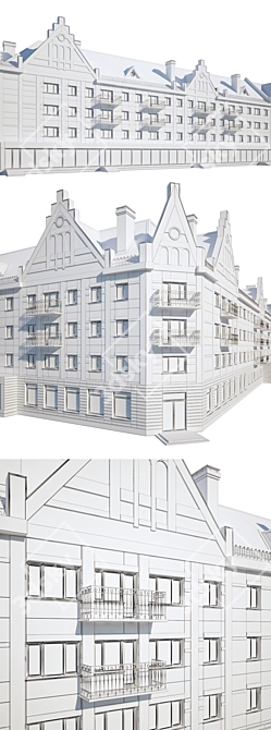 Renovated Low-Rise Corner Building 3D model image 3