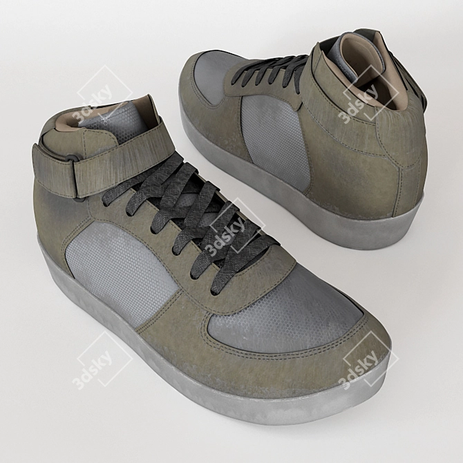 Urban Dirt Sneakers 3D model image 1