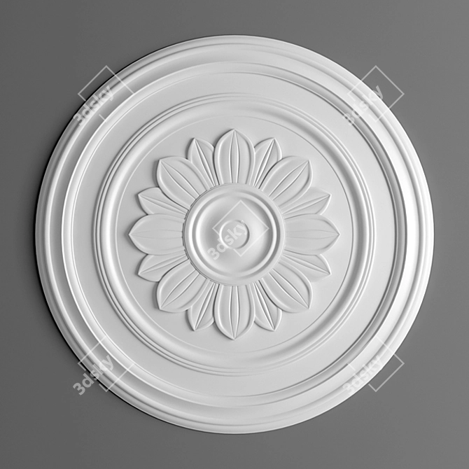 Elegant Ceiling Rose - Ø 53.5 cm 3D model image 1