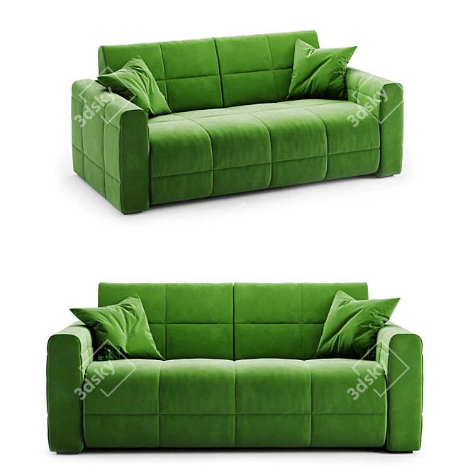 Gurian Soft Sofa: Enhanced Comfort 3D model image 1