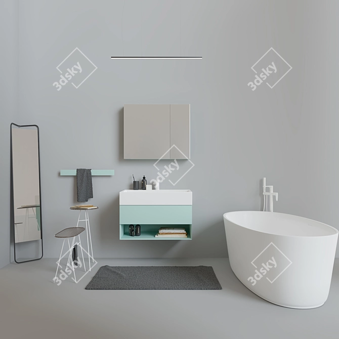 Luxury Bath Set: Inbani Labo, Vesta, Sento 3D model image 1