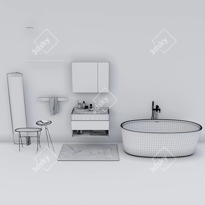 Luxury Bath Set: Inbani Labo, Vesta, Sento 3D model image 3