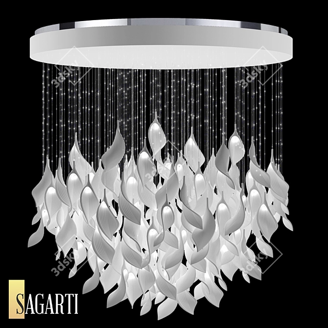 Sagarti Espira Chandelier with Swarovski Crystals 3D model image 1