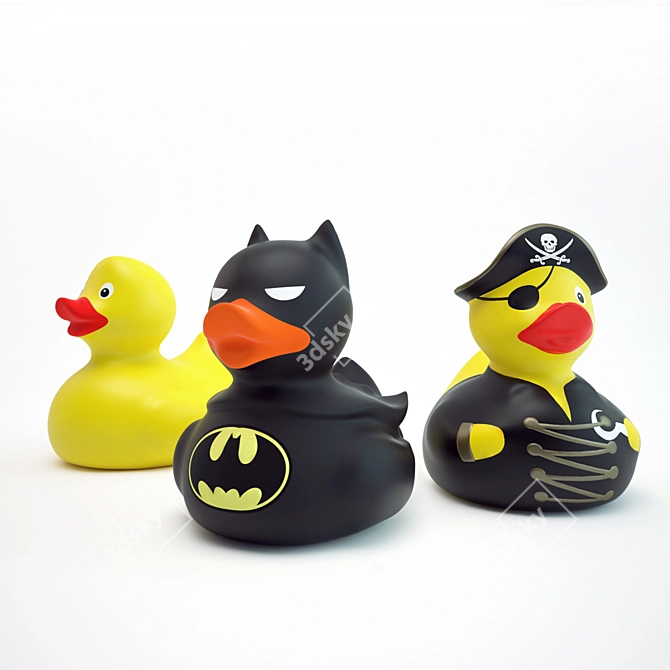 Quacktastic Set: Classic, Batman, Pirate 3D model image 1