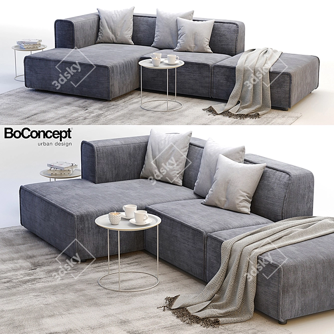 BoConcept Carmo3: Stylish Corner Sofa with Accessories 3D model image 1