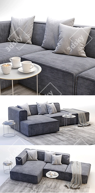 BoConcept Carmo3: Stylish Corner Sofa with Accessories 3D model image 2