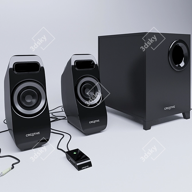 Immersive Sound with Creative T3300 3D model image 1