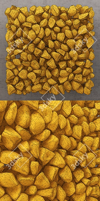 Triangular Stone Panel - High-quality 3D Model 3D model image 3