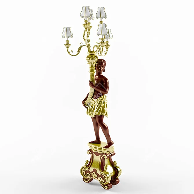 Moorish Torch Floor Lamp 3D model image 1