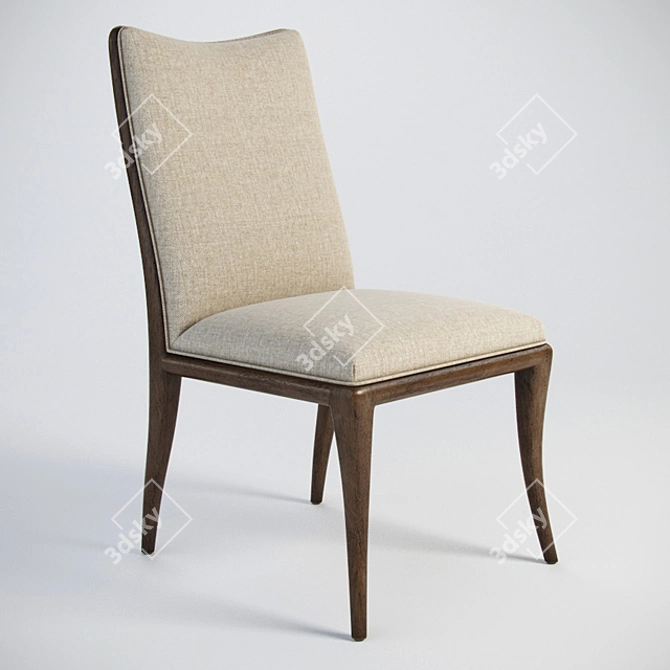 Elegant Florence Side Chair 3D model image 1