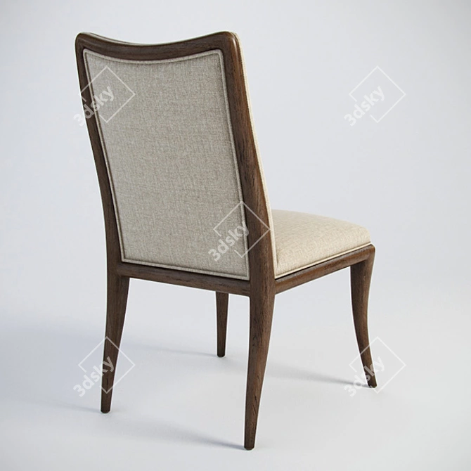 Elegant Florence Side Chair 3D model image 2