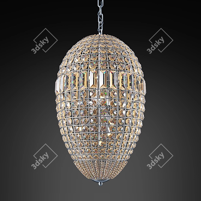 Elmer Crystal Chandelier - Elegant Lighting Fixture 3D model image 1