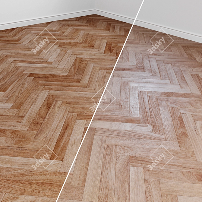 Classic Herringbone Parquet 3D model image 1