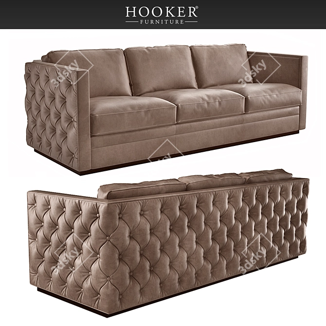 Luxurious Lexie Stationary Sofa by Hooker Furniture 3D model image 1