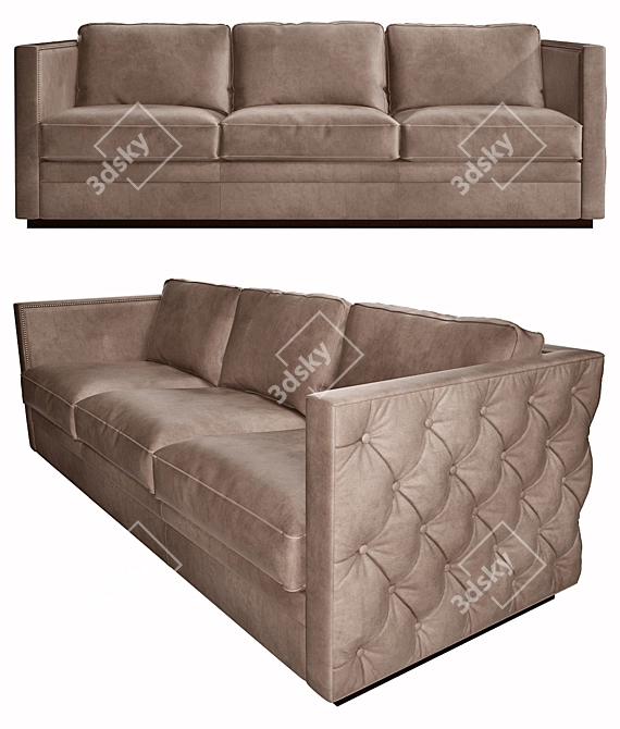 Luxurious Lexie Stationary Sofa by Hooker Furniture 3D model image 2