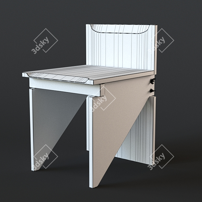 BO Chair: Iconic Design with Brazilian Pine 3D model image 3