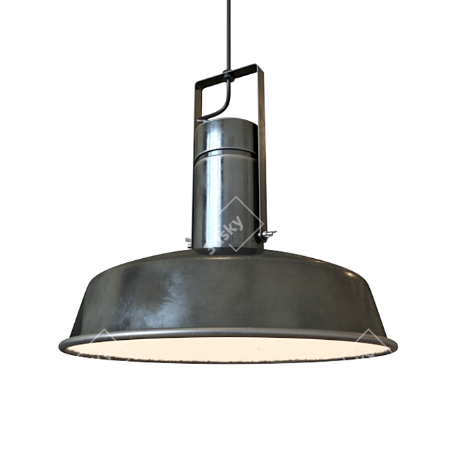 Vintage Industrial Pendant Light 3D model image 1