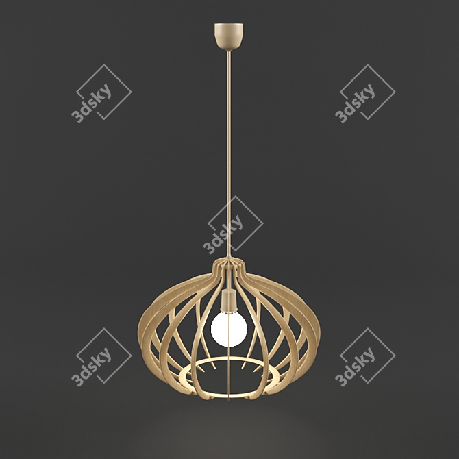 Pendant Light Nowodvorski 4174 Ika 
Elegant Wooden Beige Pendant Light 3D model image 1