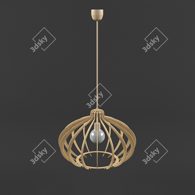 Pendant Light Nowodvorski 4174 Ika 
Elegant Wooden Beige Pendant Light 3D model image 2