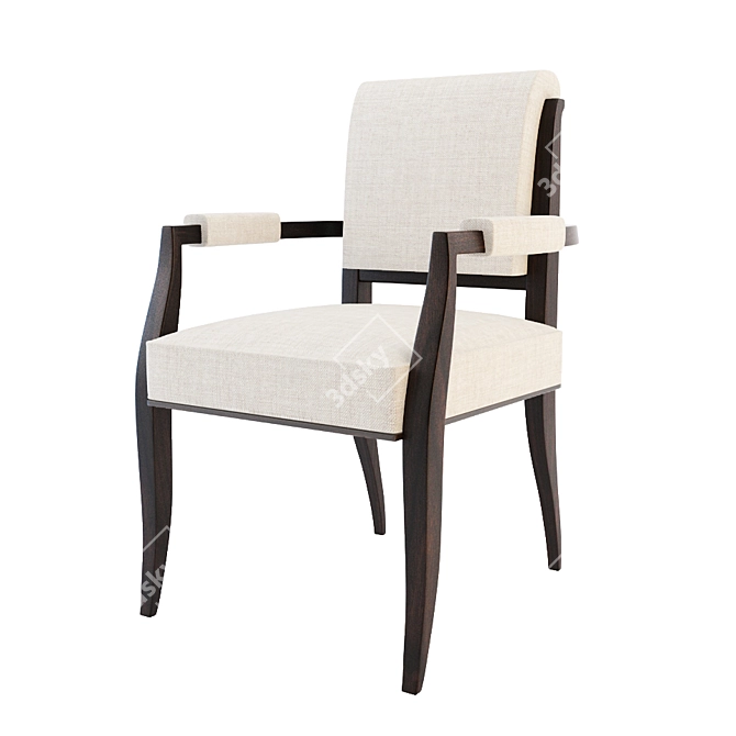 Elegant Dining Armchair: Modern Design 3D model image 1