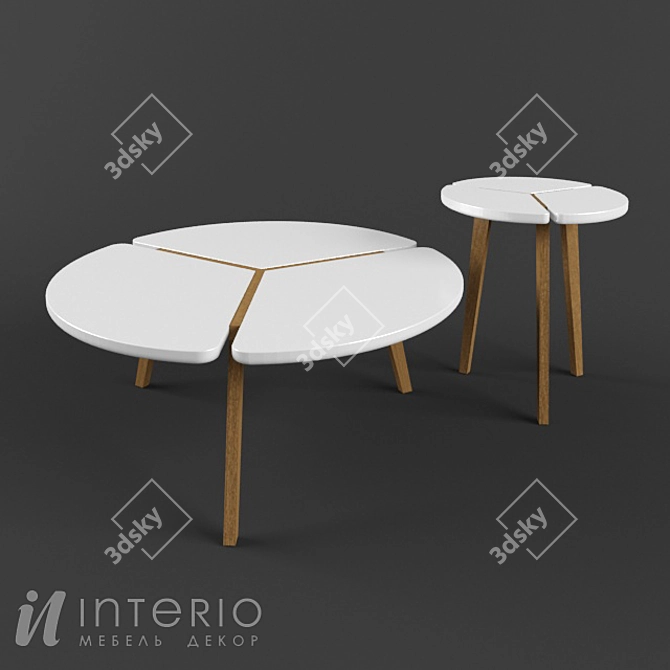 Interio-Mebel Stolik St 2_0: Modern, Functional Coffee Tables 3D model image 1