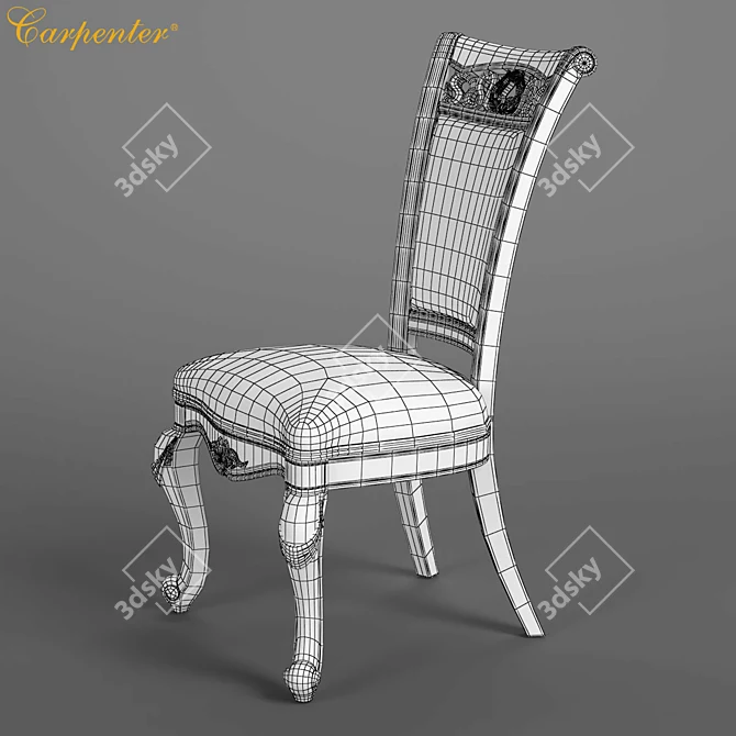 Carpenter Dining Chair: Elegant and Sturdy 3D model image 3