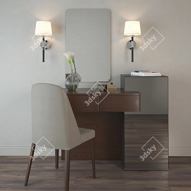 SMA Trendy Toilet Table Set 3D model image 1