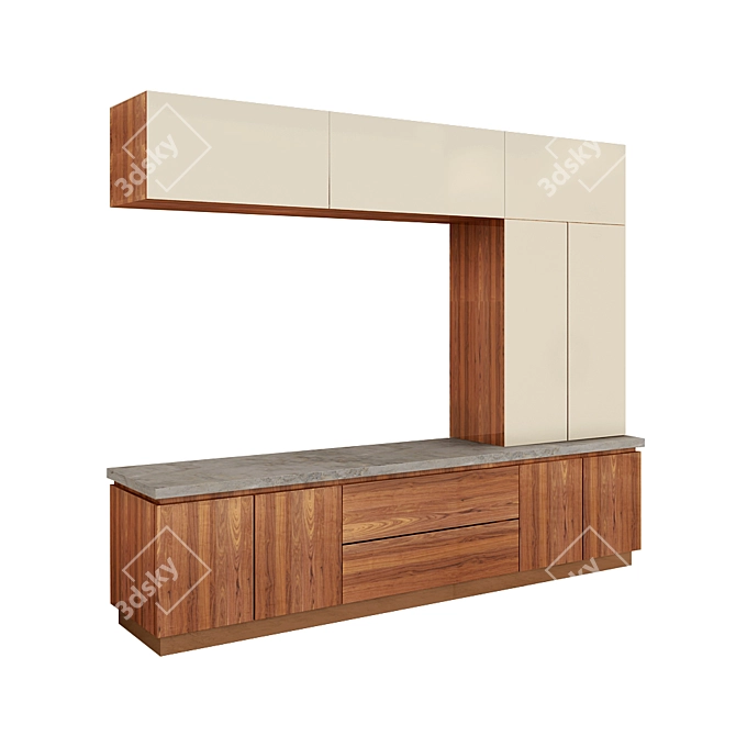 Modern TV Unit with Storage 3D model image 1