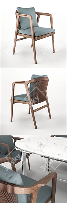 Sleek and Stylish: FLEXFORM Table & CLARKE Chair- CRONO 3D model image 2