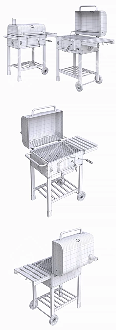 CMI Charcoal Grill - 102x70x112cm 3D model image 3