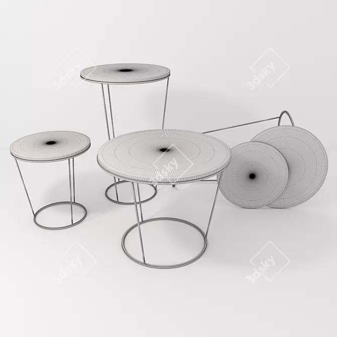 Elegant Ceramic Tables by Elisa 3D model image 3