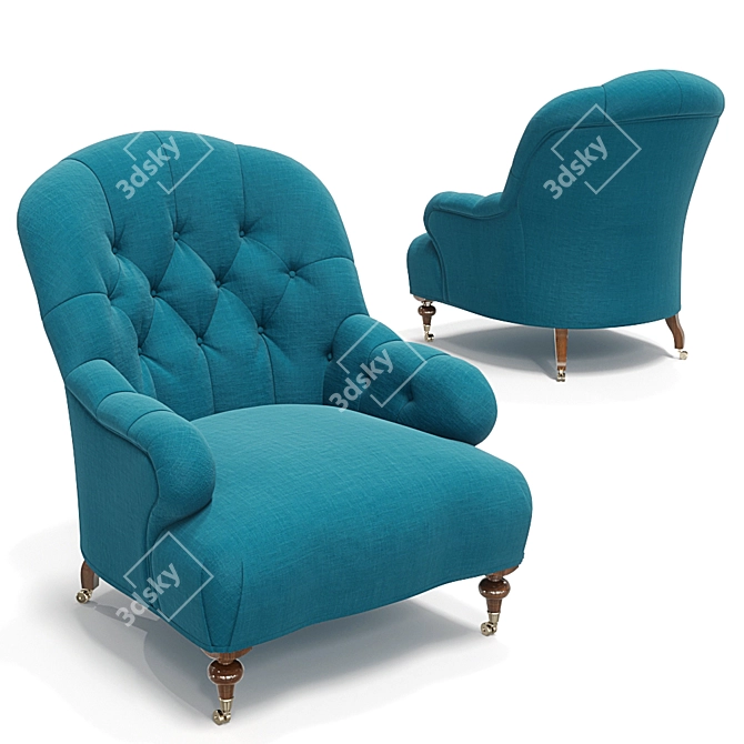 Elegant Duresta Belton Armchair 3D model image 2