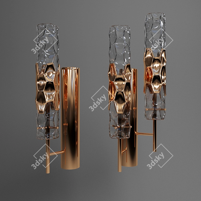 Eco Bamboo Wall Light 3D model image 1