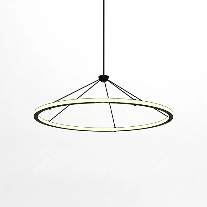 Ethereal Halo Pendant Light 3D model image 1