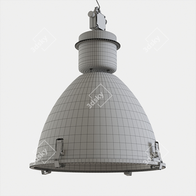 Rustic Industrial Pendant Light 3D model image 3