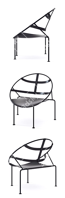 FDC1 Sculptural Armchair by Carvalho 3D model image 2