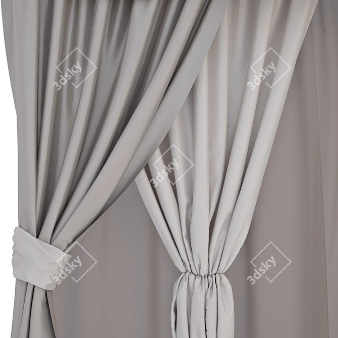 Elegant Drapes for Divine Interiors 3D model image 2