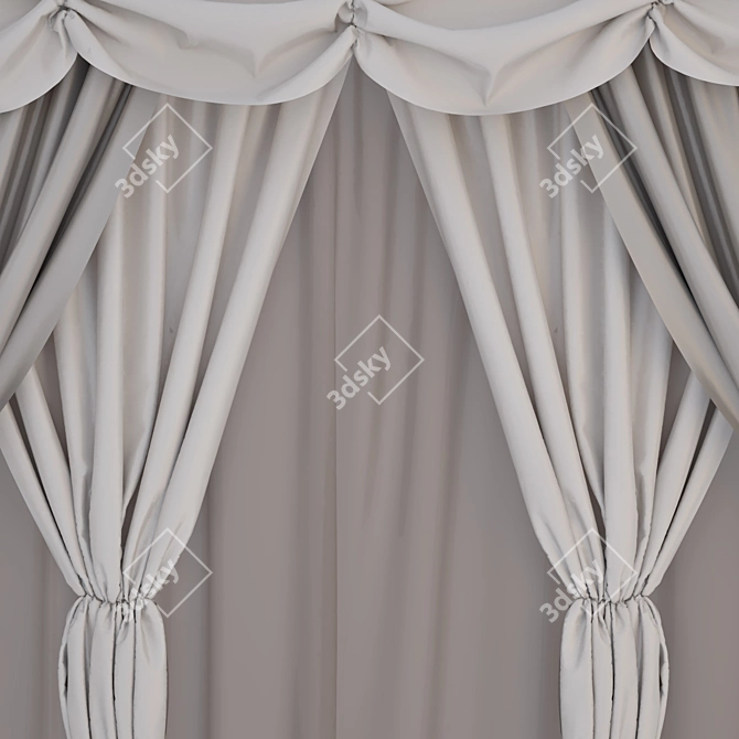 Elegant Drapes for Divine Interiors 3D model image 3