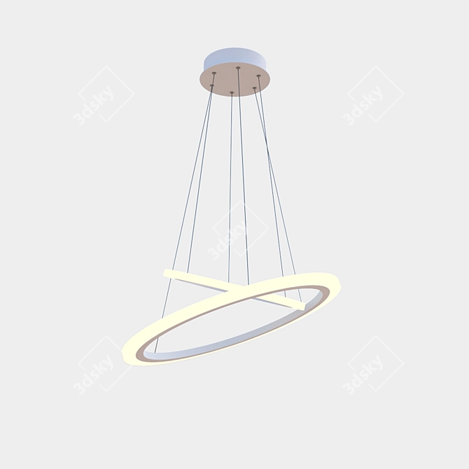 Rainbow Plated Chandelier 3D model image 1