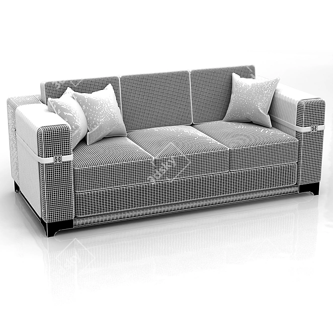 Luxury Italian Design: BRUNO ZAMPA Avantgarde Sofa 3D model image 2