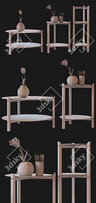 Stylish HVOYA Table Set 3D model image 3