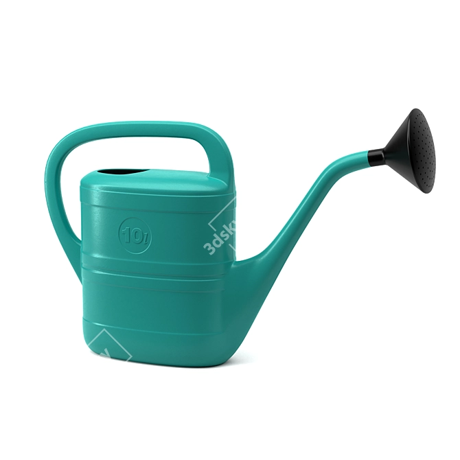 10L Plastic Garden Watering Can 3D model image 1