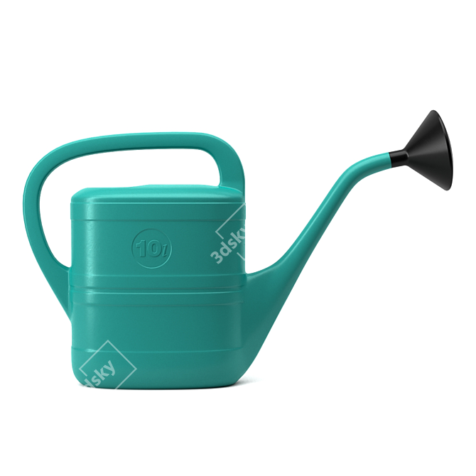 10L Plastic Garden Watering Can 3D model image 3