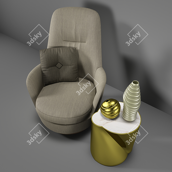 Elegant Minotti 2017 Chic Set 3D model image 3