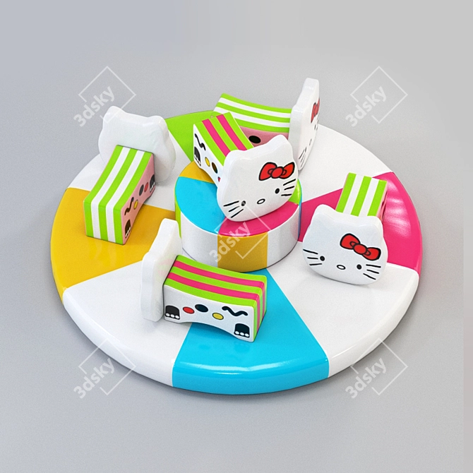 Kitty Carousel Fun Ride 3D model image 2