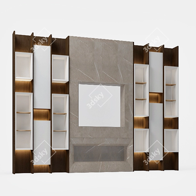 Modern Decorative Shelf Stand 3D model image 2
