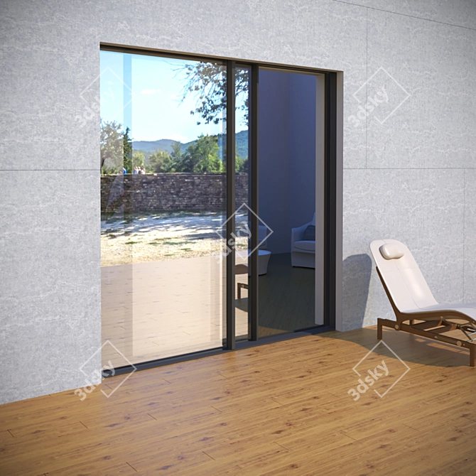 Sleek Sliding Door - ASS 77 PD 3D model image 2