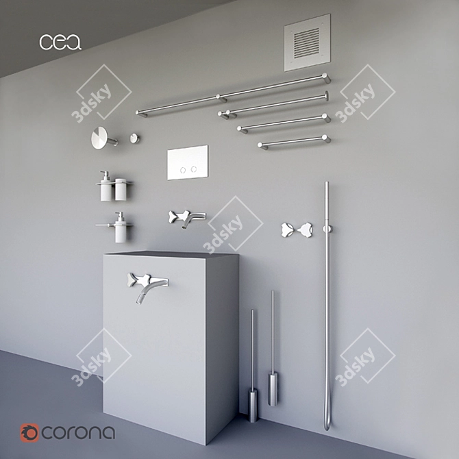 Sleek Stem Collection by CEA Design 3D model image 1