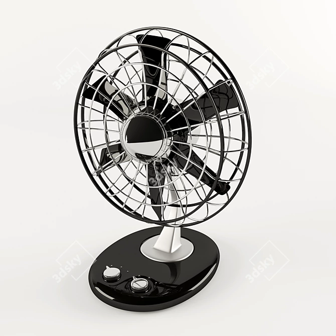 Compact Table Fan 3D model image 1